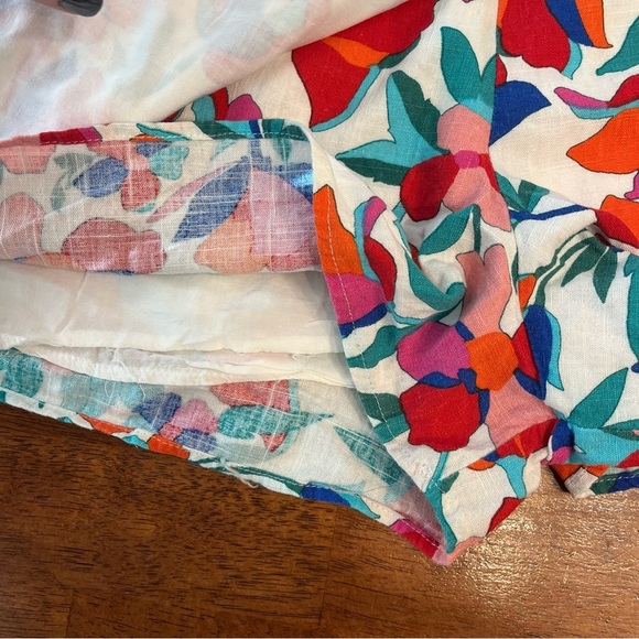 Karlie floral wrap tie skort women’s size large blue red pink - Picture 7 of 9